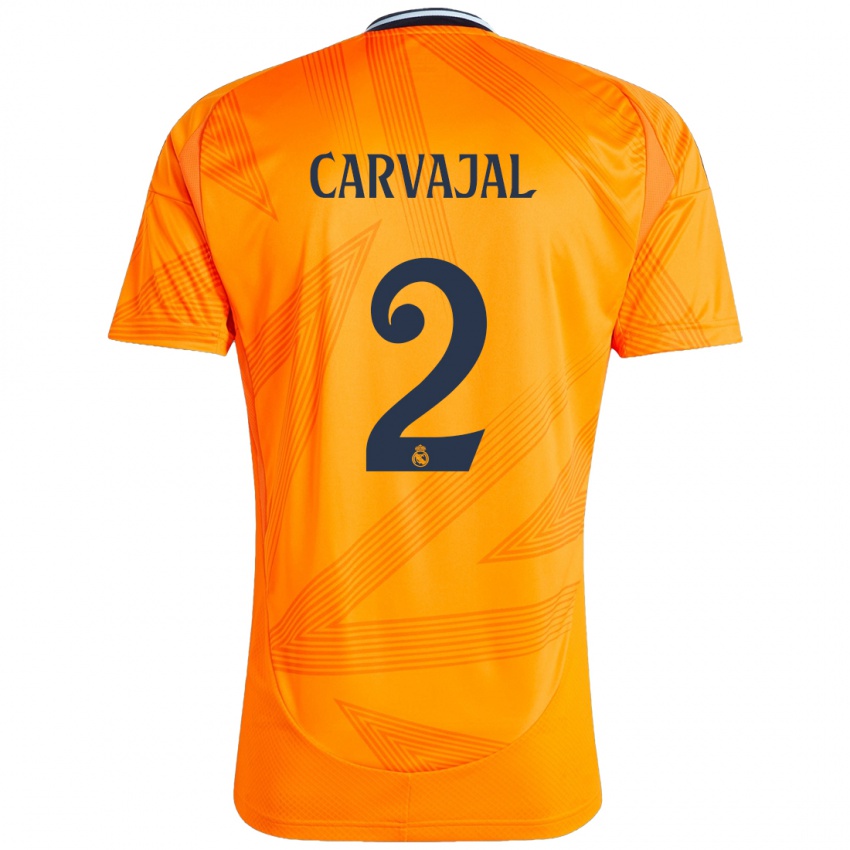 Kinder Daniel Carvajal #2 Orange Auswärtstrikot Trikot 2024/25 T-Shirt Schweiz