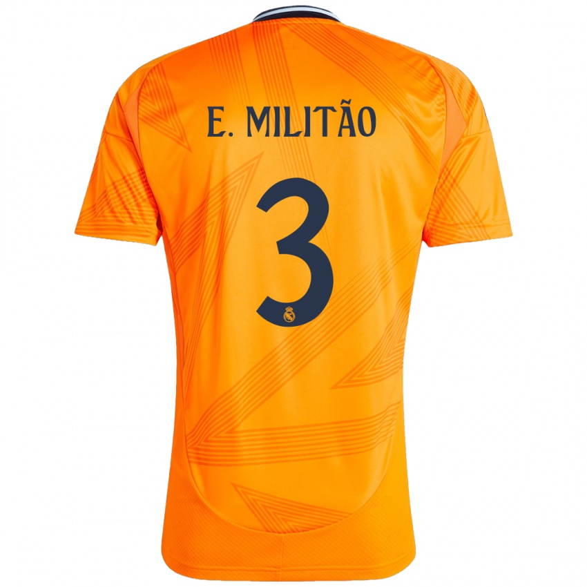 Kinder Eder Militao #3 Orange Auswärtstrikot Trikot 2024/25 T-Shirt Schweiz