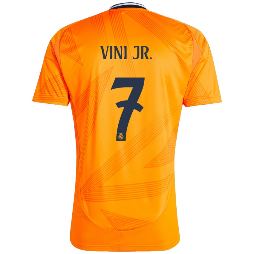 Kinder Vinicius Junior #7 Orange Auswärtstrikot Trikot 2024/25 T-Shirt Schweiz