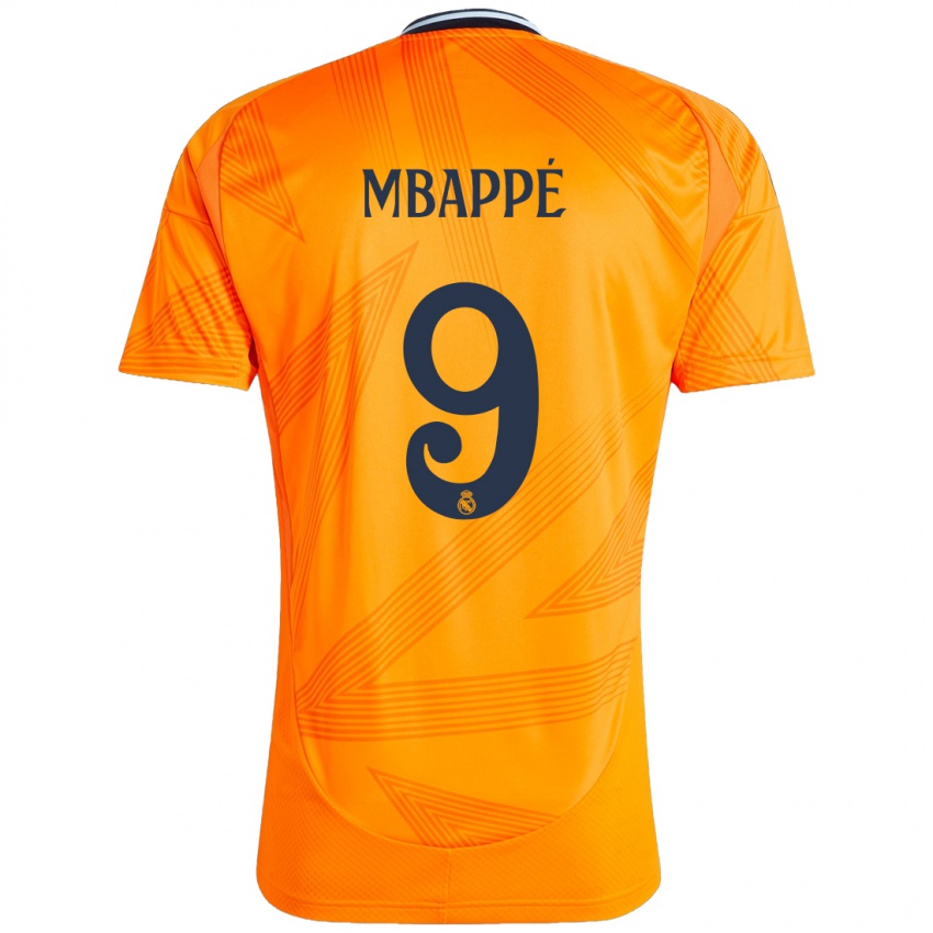 Kinder Kylian Mbappe #9 Orange Auswärtstrikot Trikot 2024/25 T-Shirt Schweiz