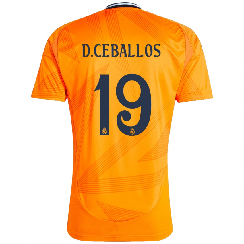 Kinder Dani Ceballos #19 Orange Auswärtstrikot Trikot 2024/25 T-Shirt Schweiz