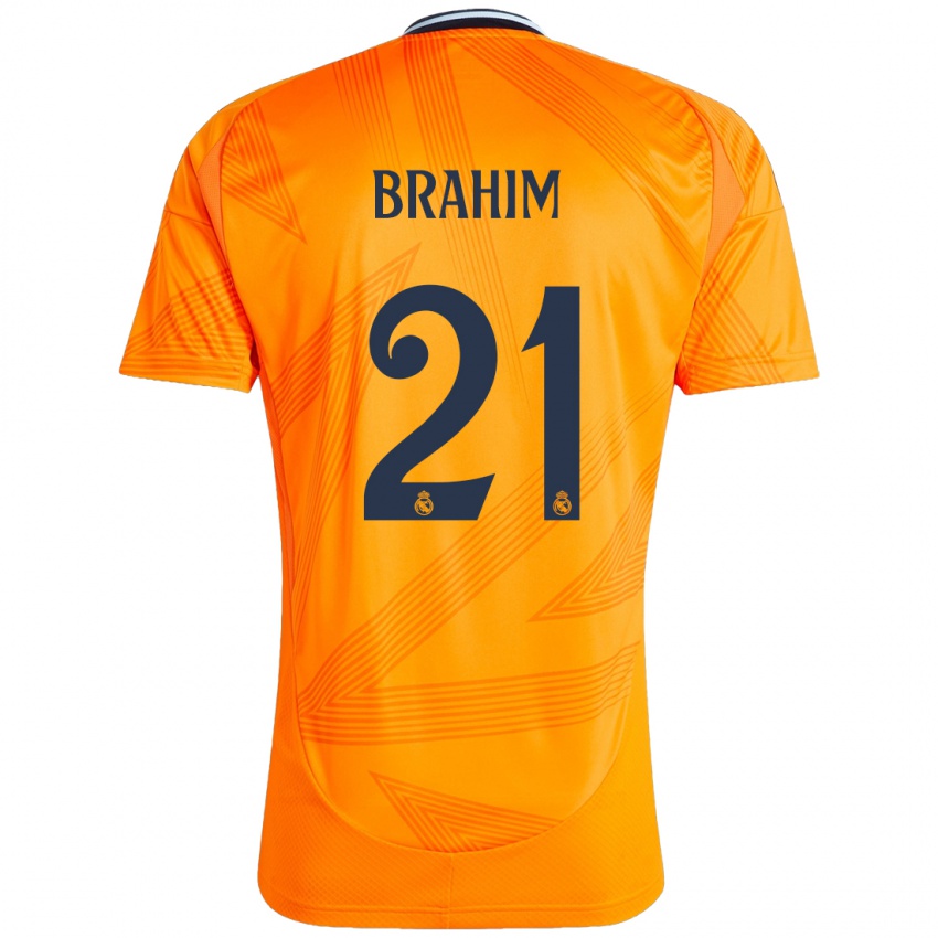 Kinder Brahim Diaz #21 Orange Auswärtstrikot Trikot 2024/25 T-Shirt Schweiz