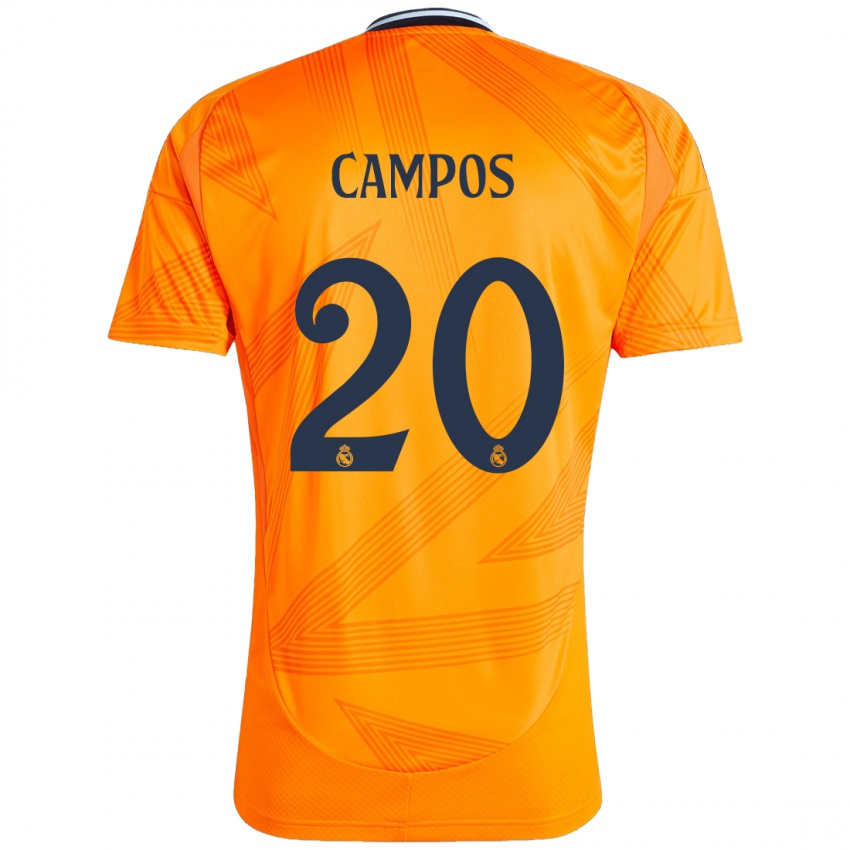 Kinder Andrés Campos #20 Orange Auswärtstrikot Trikot 2024/25 T-Shirt Schweiz