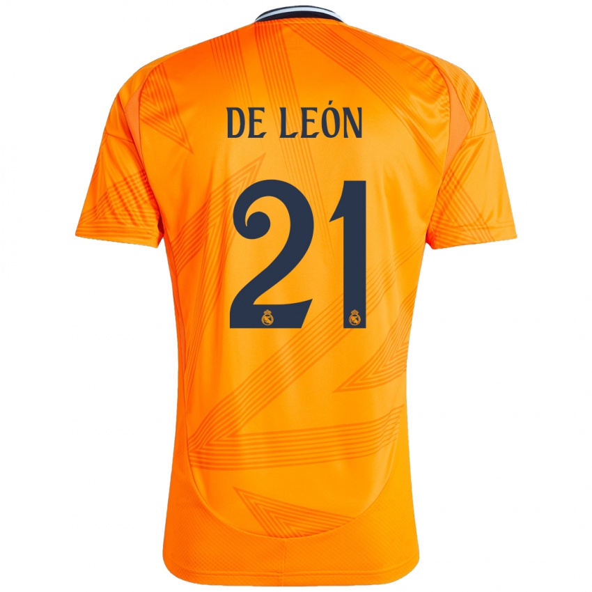 Kinder Jeremy De León #21 Orange Auswärtstrikot Trikot 2024/25 T-Shirt Schweiz