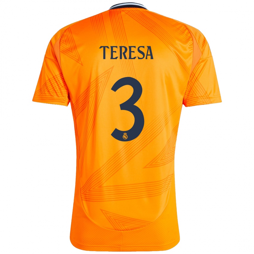 Kinder Teresa Abelleira #3 Orange Auswärtstrikot Trikot 2024/25 T-Shirt Schweiz