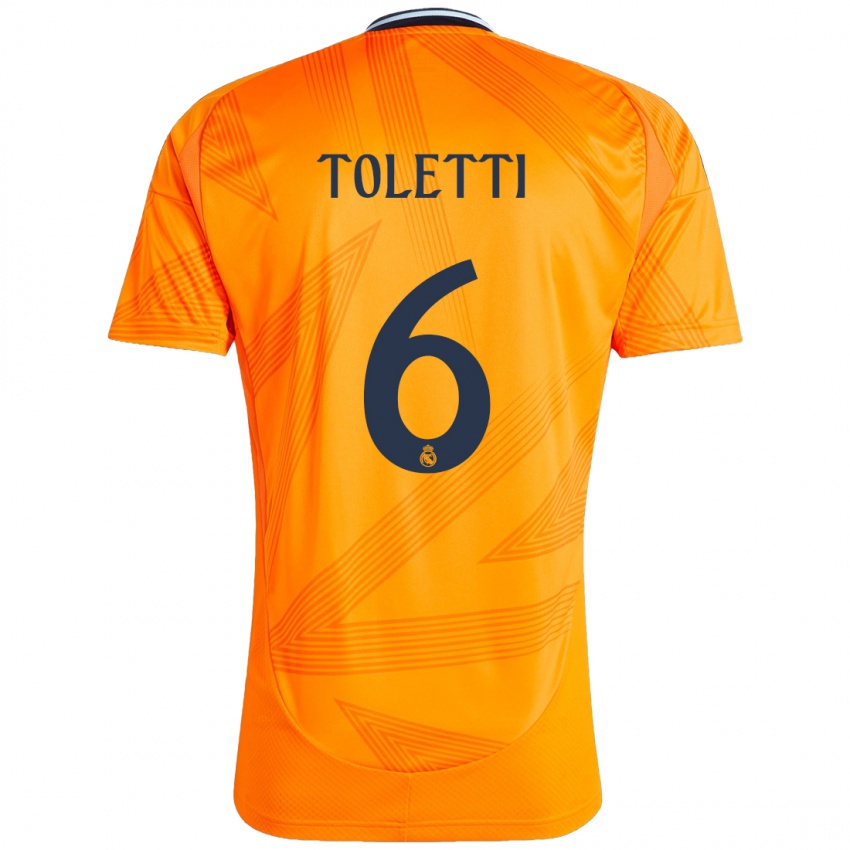 Kinder Sandie Toletti #6 Orange Auswärtstrikot Trikot 2024/25 T-Shirt Schweiz