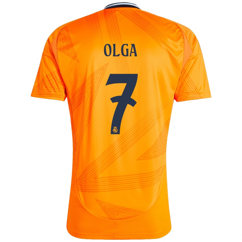 Kinder Olga Carmona #7 Orange Auswärtstrikot Trikot 2024/25 T-Shirt Schweiz