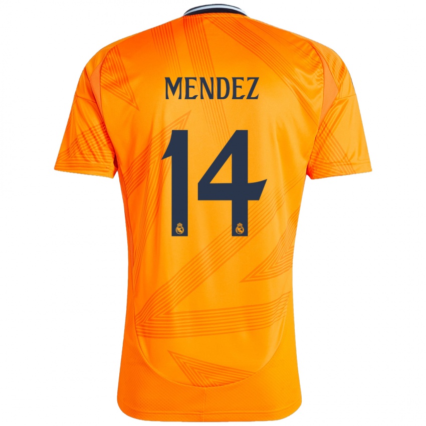 Kinder María Méndez #14 Orange Auswärtstrikot Trikot 2024/25 T-Shirt Schweiz