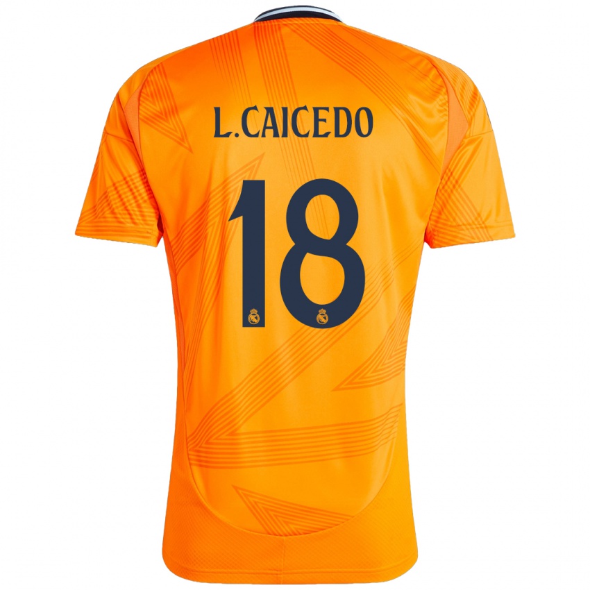 Kinder Linda Caicedo #18 Orange Auswärtstrikot Trikot 2024/25 T-Shirt Schweiz