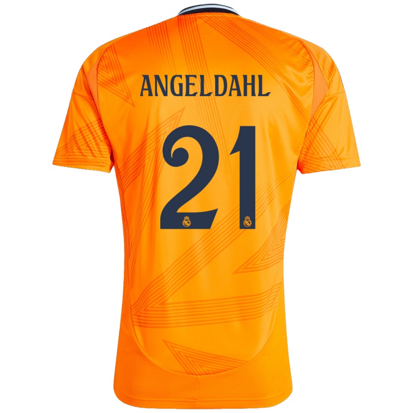 Kinder Filippa Angeldahl #21 Orange Auswärtstrikot Trikot 2024/25 T-Shirt Schweiz