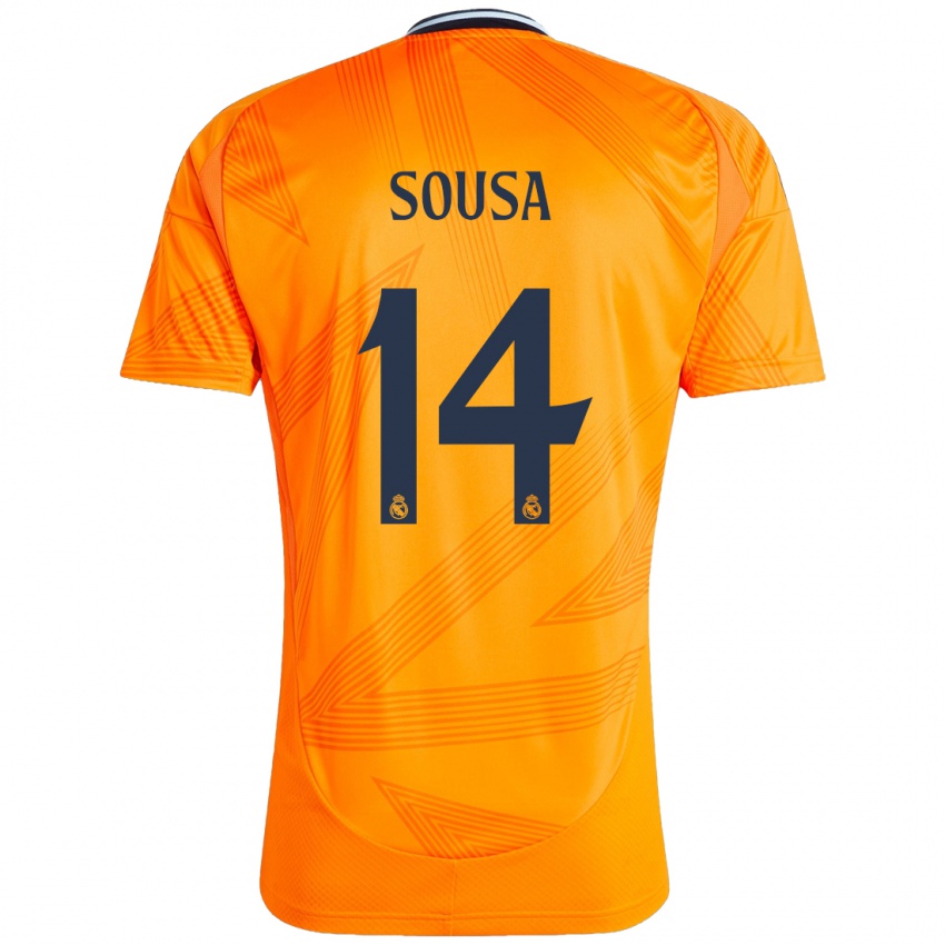 Kinder Kathellen Sousa #14 Orange Auswärtstrikot Trikot 2024/25 T-Shirt Schweiz