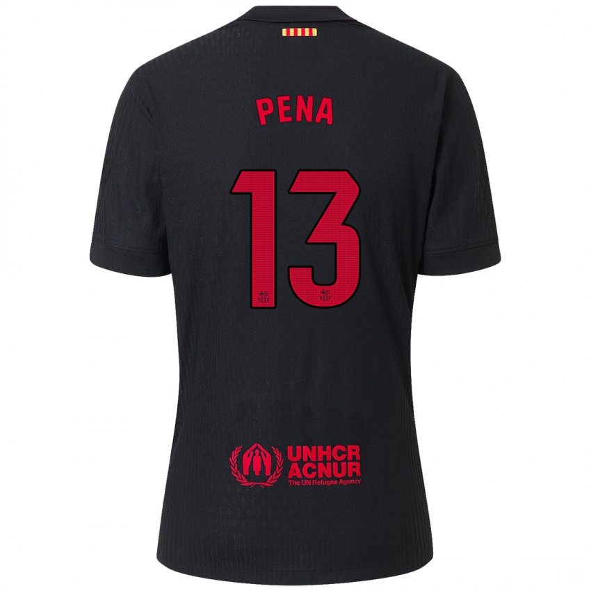 Enfant Maillot Inaki Pena #13 Noir Rouge Tenues Extérieur 2024/25 T-Shirt Suisse