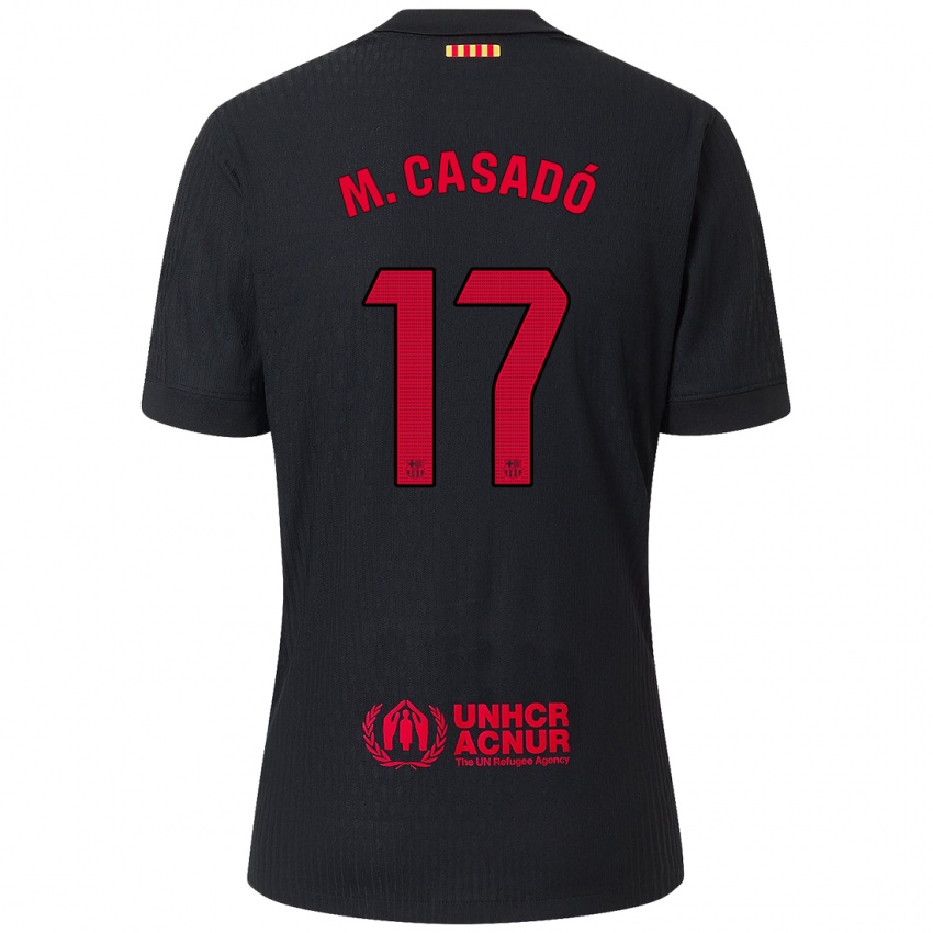 Enfant Maillot Marc Casado #17 Noir Rouge Tenues Extérieur 2024/25 T-Shirt Suisse