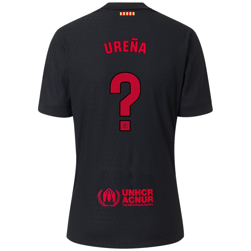 Enfant Maillot Óscar Ureña #0 Noir Rouge Tenues Extérieur 2024/25 T-Shirt Suisse