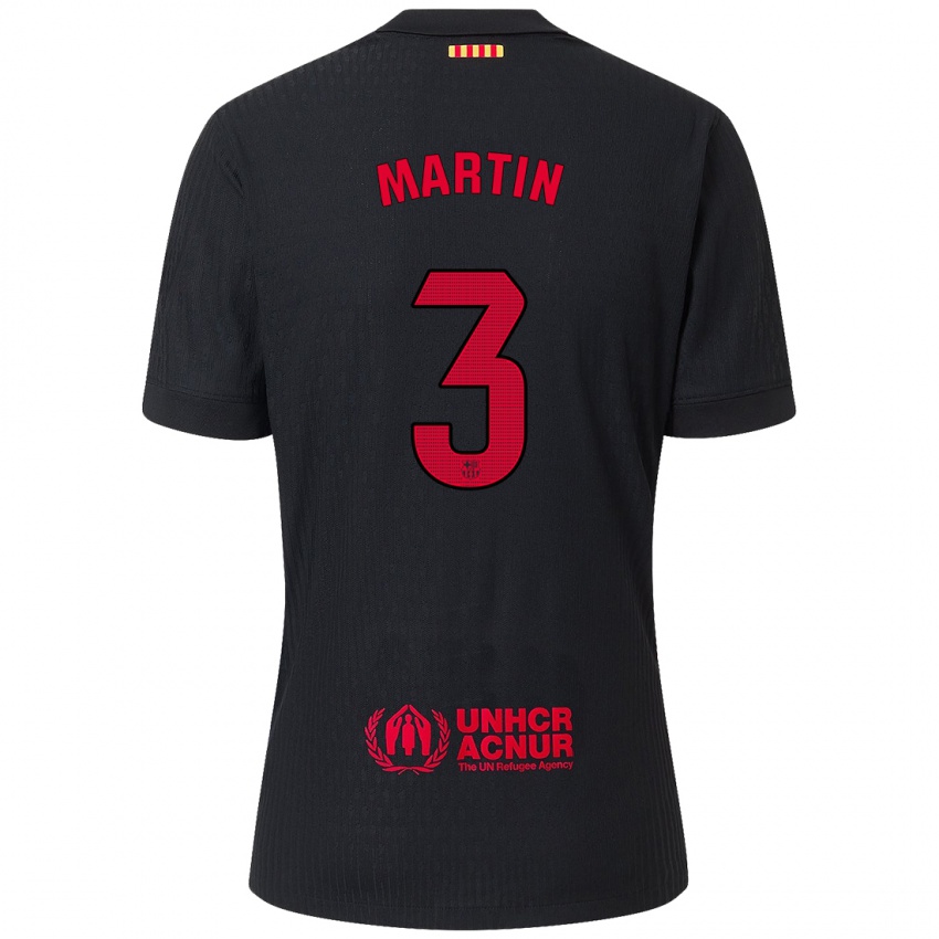 Kinder Gerard Martin #3 Schwarz Rot Auswärtstrikot Trikot 2024/25 T-Shirt Schweiz