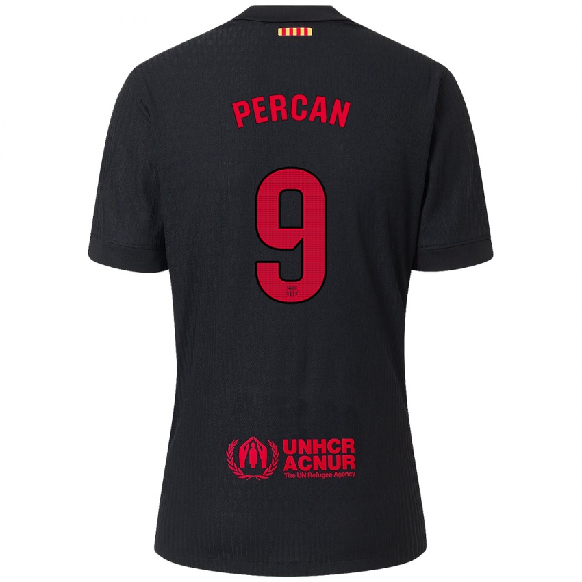 Kinder Diego Percan #9 Schwarz Rot Auswärtstrikot Trikot 2024/25 T-Shirt Schweiz