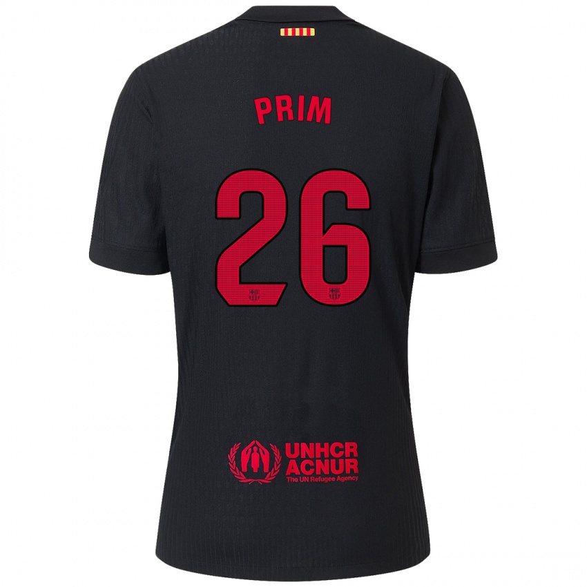 Kinder Pau Prim #26 Schwarz Rot Auswärtstrikot Trikot 2024/25 T-Shirt Schweiz