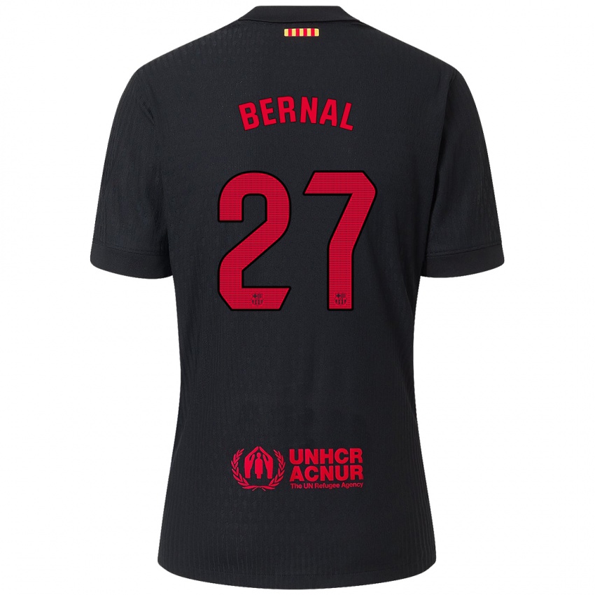 Enfant Maillot Marc Bernal #27 Noir Rouge Tenues Extérieur 2024/25 T-Shirt Suisse