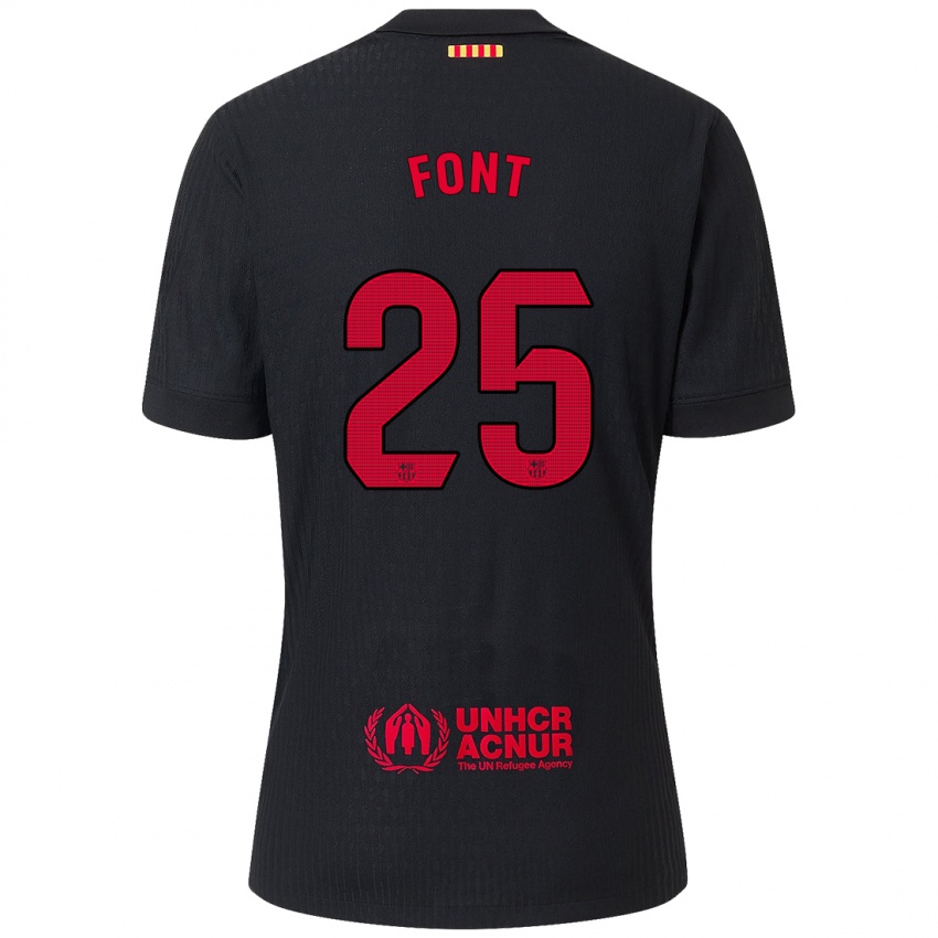 Enfant Maillot Gemma Font #25 Noir Rouge Tenues Extérieur 2024/25 T-Shirt Suisse