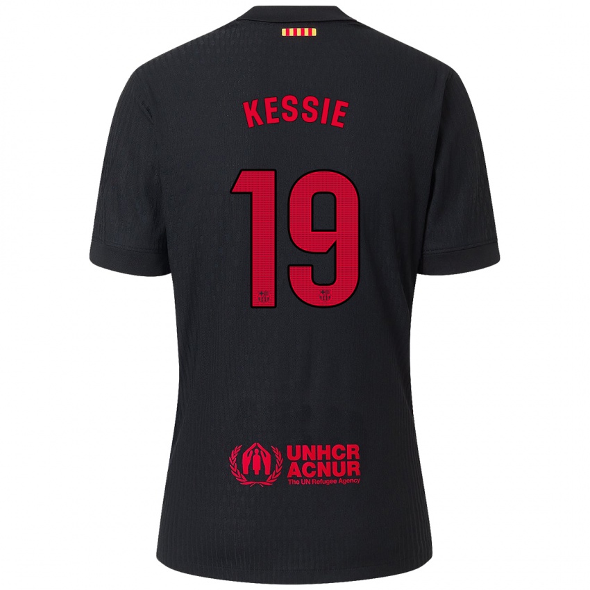 Enfant Maillot Franck Kessie #19 Noir Rouge Tenues Extérieur 2024/25 T-Shirt Suisse