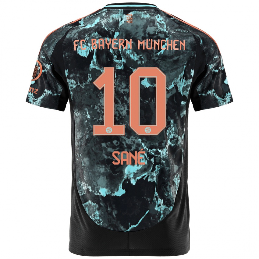 Kinder Leroy Sane #10 Schwarz Auswärtstrikot Trikot 2024/25 T-Shirt Schweiz