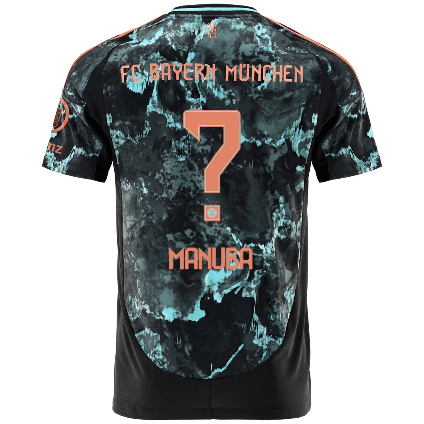 Kinder Vincent Manuba #0 Schwarz Auswärtstrikot Trikot 2024/25 T-Shirt Schweiz