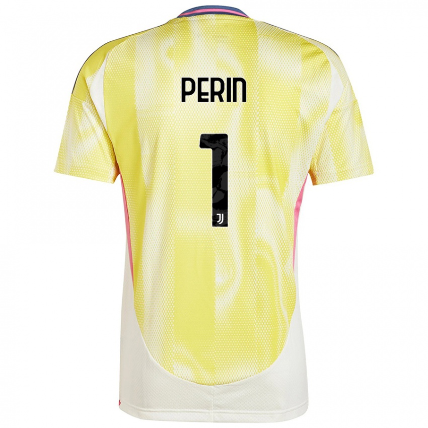 Kinder Mattia Perin #1 Solargelb Auswärtstrikot Trikot 2024/25 T-Shirt Schweiz