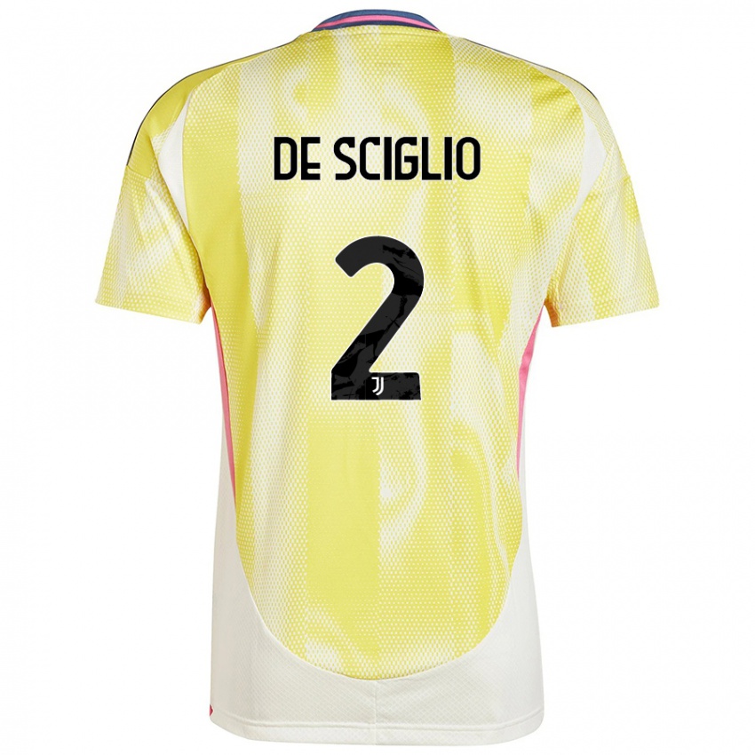 Kinder Mattia De Sciglio #2 Solargelb Auswärtstrikot Trikot 2024/25 T-Shirt Schweiz