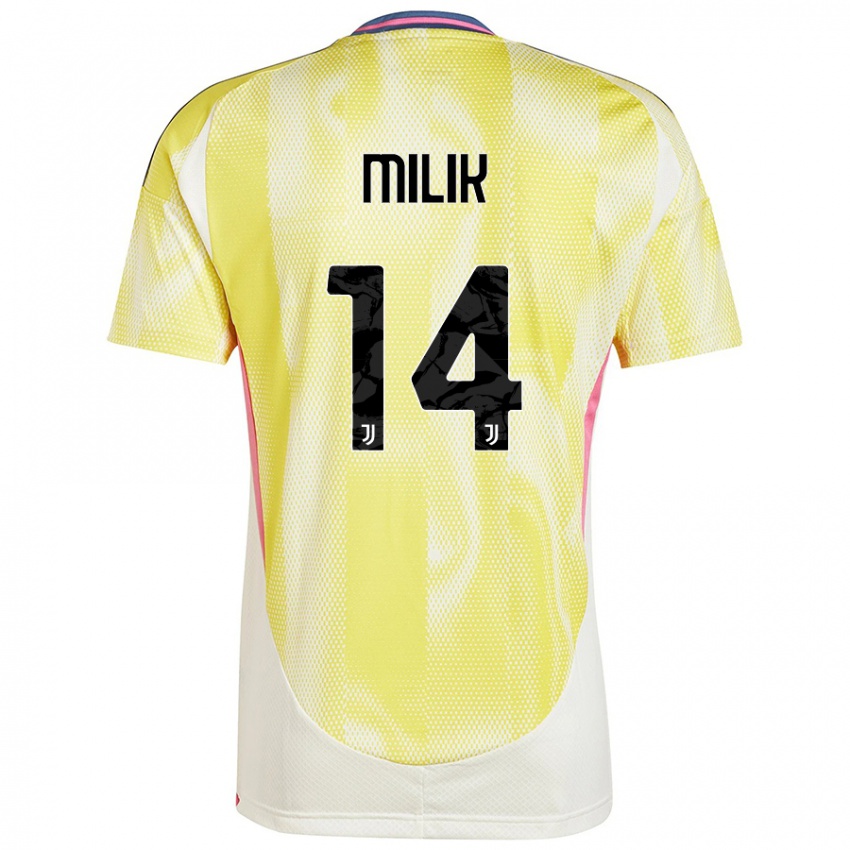 Kinder Arkadiusz Milik #14 Solargelb Auswärtstrikot Trikot 2024/25 T-Shirt Schweiz