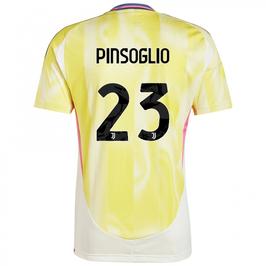 Kinder Carlo Pinsoglio #23 Solargelb Auswärtstrikot Trikot 2024/25 T-Shirt Schweiz