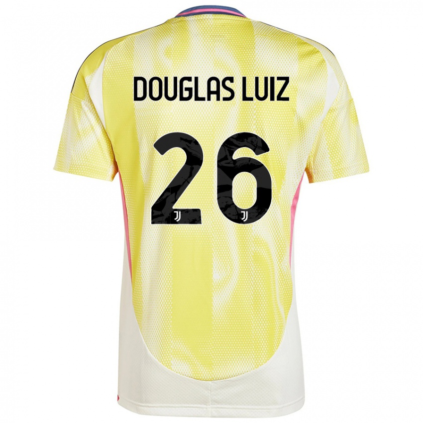 Kinder Douglas Luiz #26 Solargelb Auswärtstrikot Trikot 2024/25 T-Shirt Schweiz