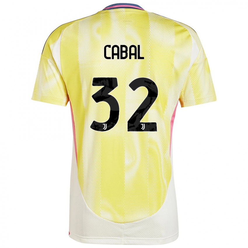 Kinder Juan Cabal #32 Solargelb Auswärtstrikot Trikot 2024/25 T-Shirt Schweiz