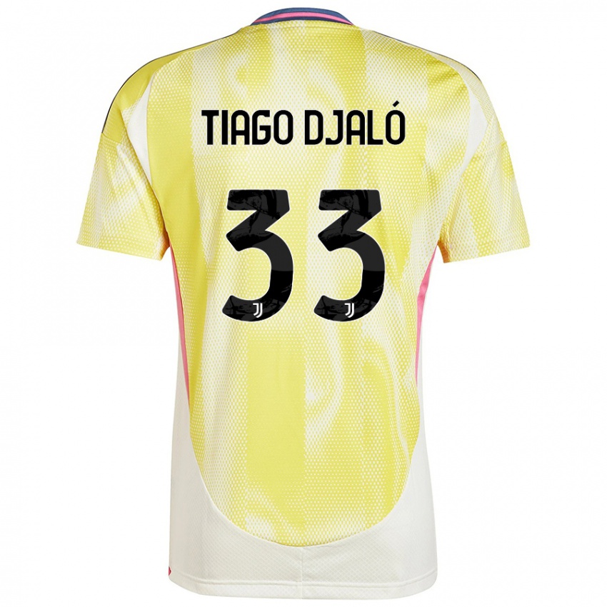 Kinder Tiago Djaló #33 Solargelb Auswärtstrikot Trikot 2024/25 T-Shirt Schweiz