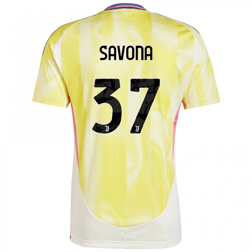 Kinder Nicolo Savona #37 Solargelb Auswärtstrikot Trikot 2024/25 T-Shirt Schweiz