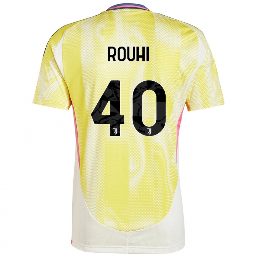 Kinder Jonas Rouhi #40 Solargelb Auswärtstrikot Trikot 2024/25 T-Shirt Schweiz