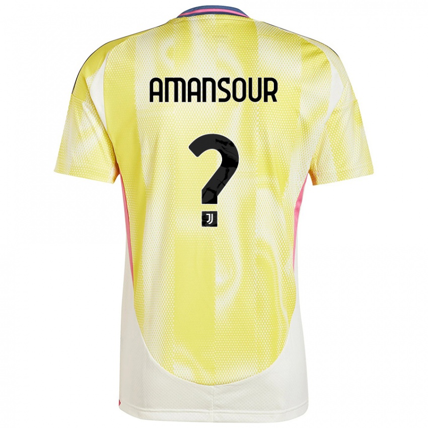 Kinder Adam Amansour #0 Solargelb Auswärtstrikot Trikot 2024/25 T-Shirt Schweiz