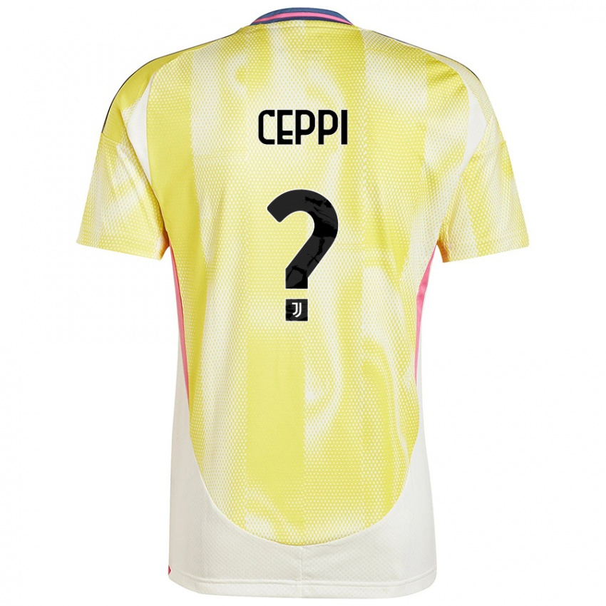 Kinder Paolo Ceppi #0 Solargelb Auswärtstrikot Trikot 2024/25 T-Shirt Schweiz