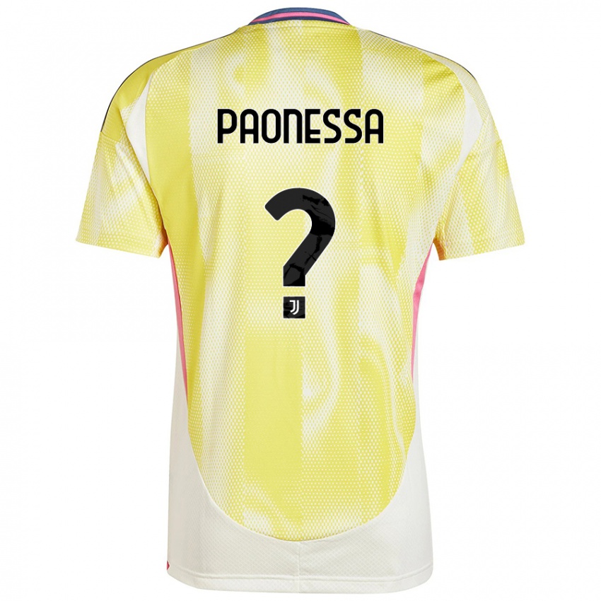 Kinder Riccardo Paonessa #0 Solargelb Auswärtstrikot Trikot 2024/25 T-Shirt Schweiz