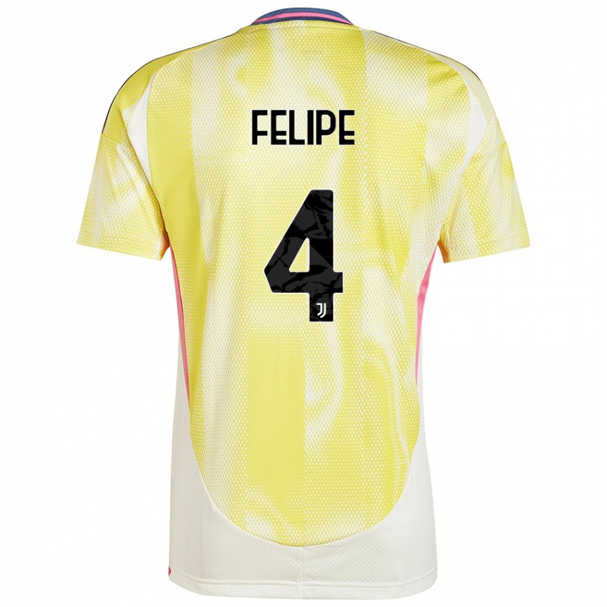 Kinder Pedro Felipe #4 Solargelb Auswärtstrikot Trikot 2024/25 T-Shirt Schweiz