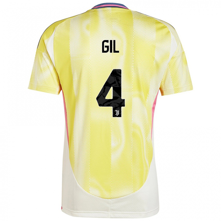 Kinder Javier Gil #4 Solargelb Auswärtstrikot Trikot 2024/25 T-Shirt Schweiz