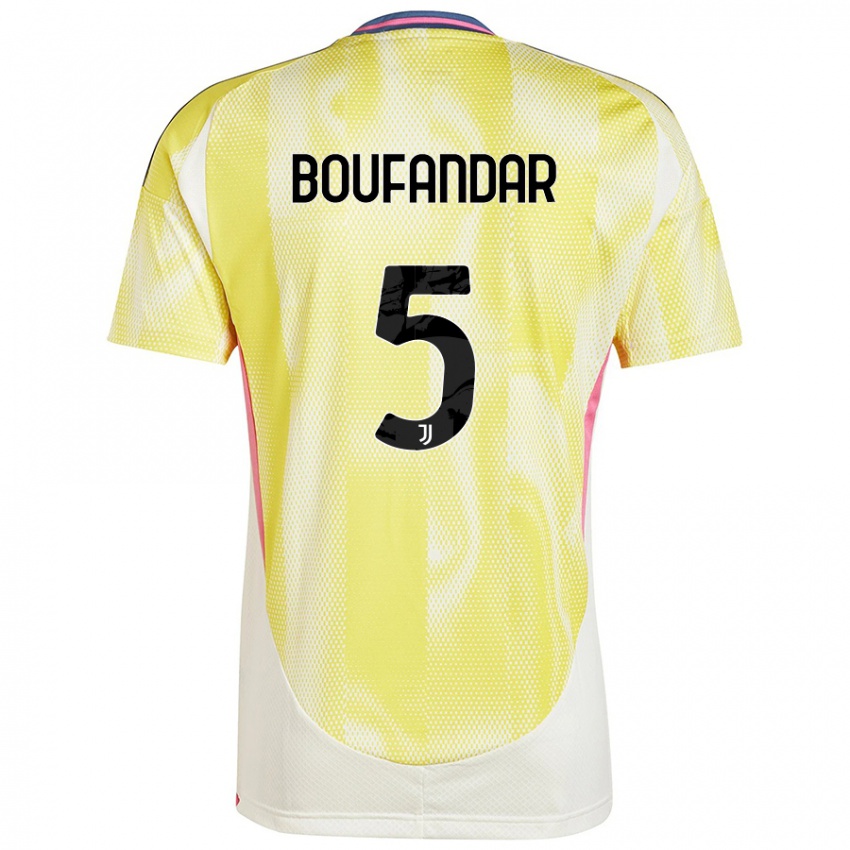 Kinder Adam Boufandar #5 Solargelb Auswärtstrikot Trikot 2024/25 T-Shirt Schweiz