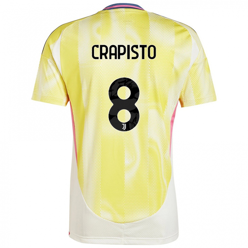 Kinder Francesco Crapisto #8 Solargelb Auswärtstrikot Trikot 2024/25 T-Shirt Schweiz