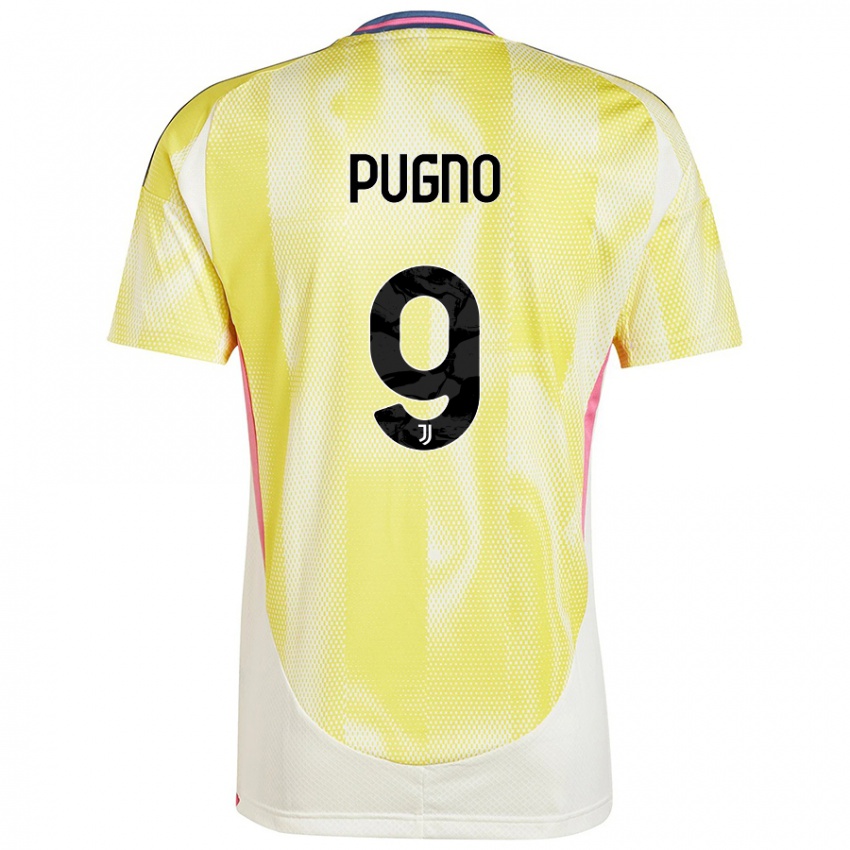 Kinder Diego Pugno #9 Solargelb Auswärtstrikot Trikot 2024/25 T-Shirt Schweiz