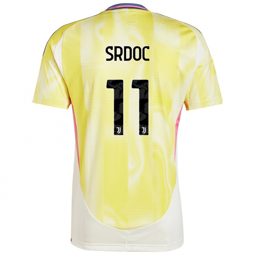 Kinder Ivano Srdoc #11 Solargelb Auswärtstrikot Trikot 2024/25 T-Shirt Schweiz