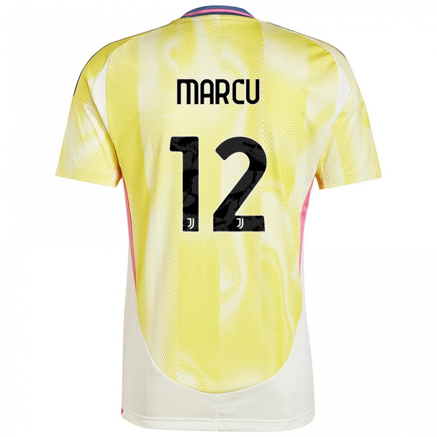 Kinder Alessio Marcu #12 Solargelb Auswärtstrikot Trikot 2024/25 T-Shirt Schweiz