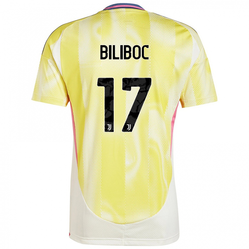 Kinder Lorenzo Biliboc #17 Solargelb Auswärtstrikot Trikot 2024/25 T-Shirt Schweiz