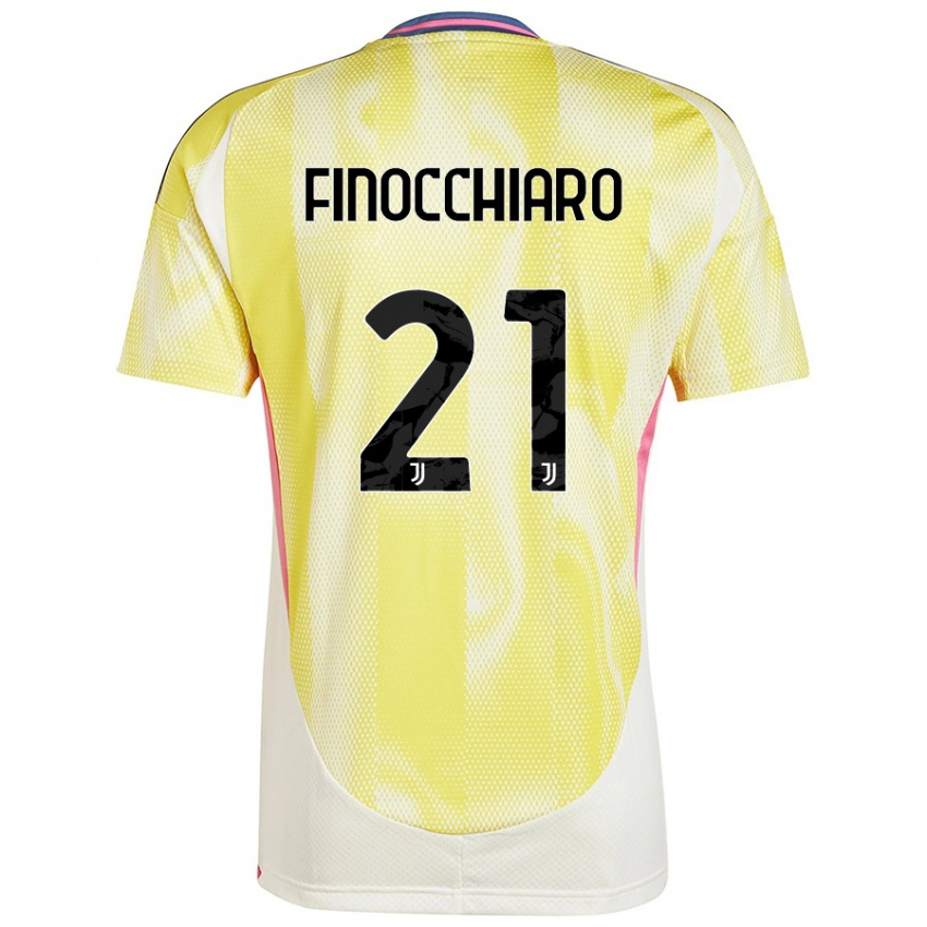 Kinder Gabriele Finocchiaro #21 Solargelb Auswärtstrikot Trikot 2024/25 T-Shirt Schweiz