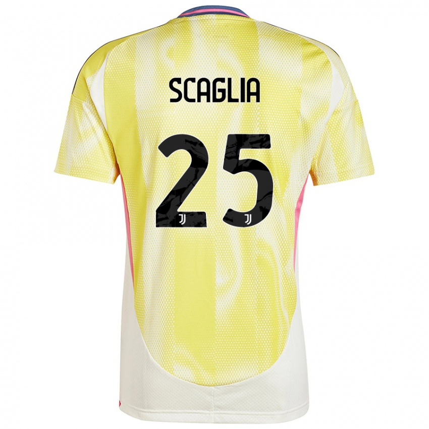 Kinder Simone Scaglia #25 Solargelb Auswärtstrikot Trikot 2024/25 T-Shirt Schweiz