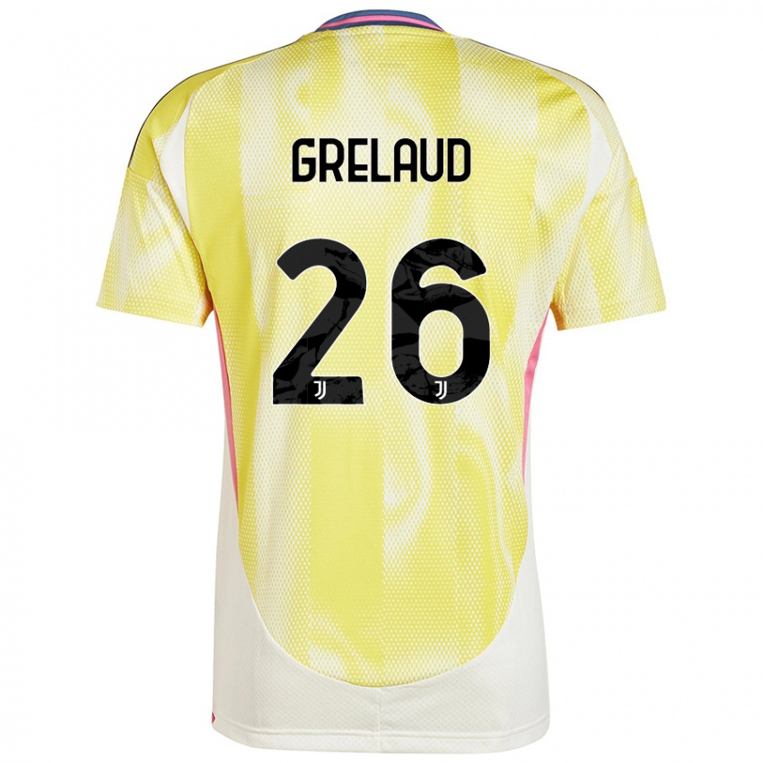 Kinder Josue Grelaud #26 Solargelb Auswärtstrikot Trikot 2024/25 T-Shirt Schweiz