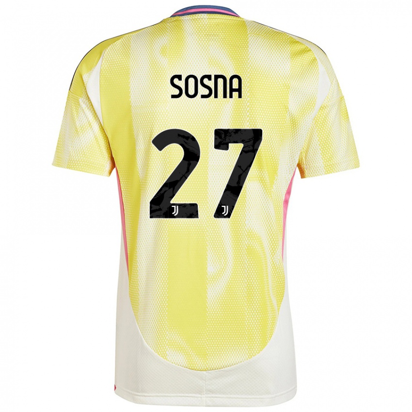 Kinder Adam Sosna #27 Solargelb Auswärtstrikot Trikot 2024/25 T-Shirt Schweiz